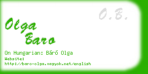 olga baro business card