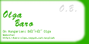 olga baro business card